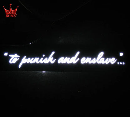 Car Stickers Vinyl Decal To Punish And Enslave Front Rear Windshield Dooration Window Creative Auto Styling Sticker Accessories