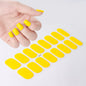 16Tips French Semi-Cured Gel Nail Wraps Sticker Pure Color Full Cover UV Gel Nail Polish Wraps Long-Lasting Nail Extension Decal