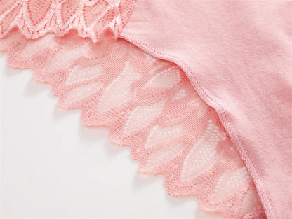 FINETOO 3Pcs Lace Hollow Out Underwear for Women Sexy Low-Waist Floral Briefs Female Invisible Breathable Lingerie Soft Intimate