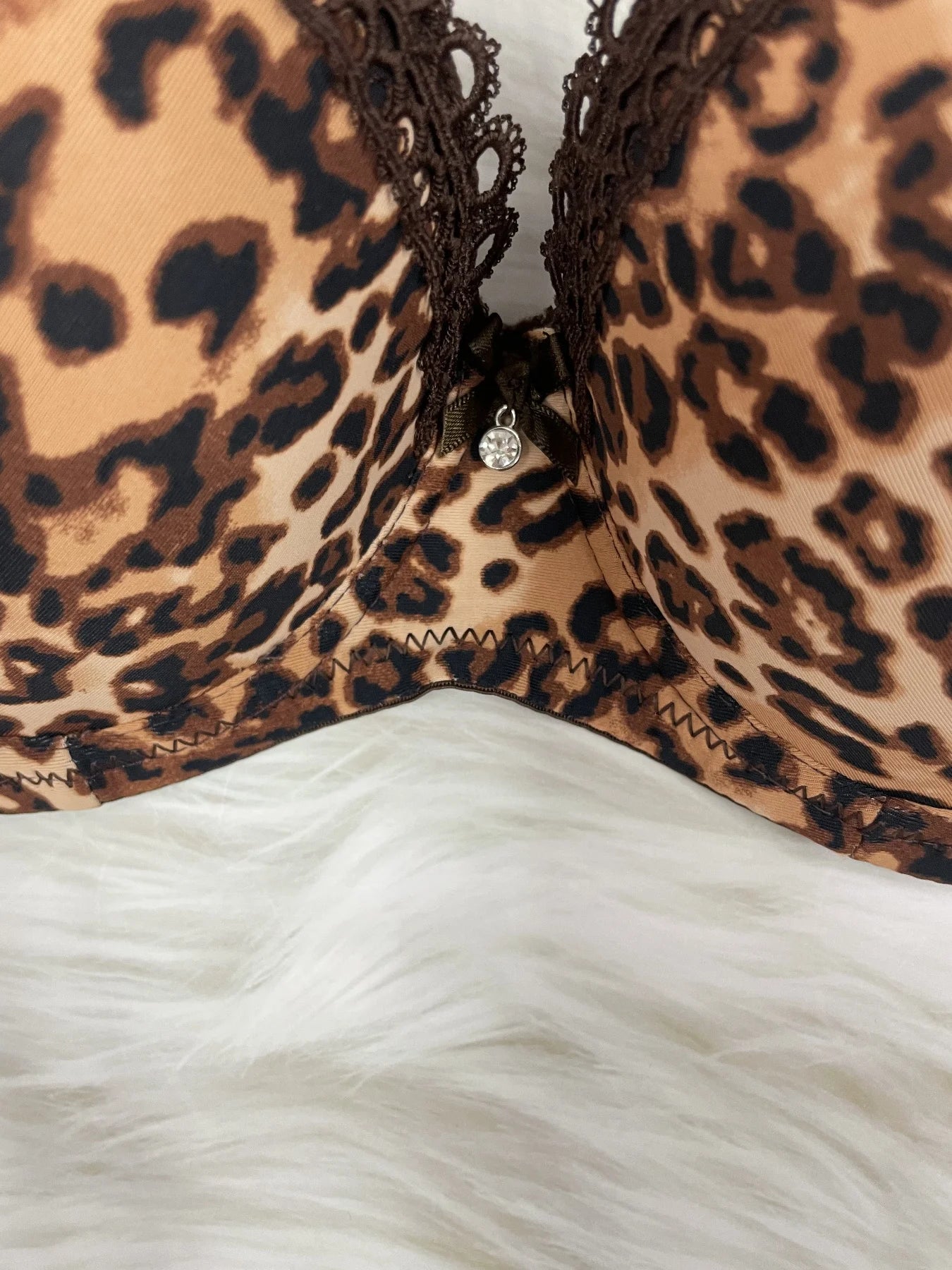 Diana Rose Leopard print Push Up Bra For Women With steel ring B Cup Bra Lady's Underwear High Quality