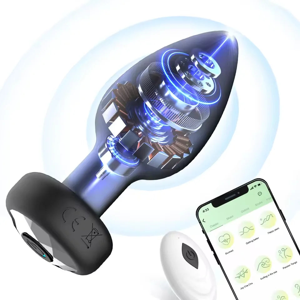 APP Wireless Butt Vibrator for Men Anal Plug Female Control Vagina Stimulator Remote Prostate Massager Adult Sex Toys Women Gay
