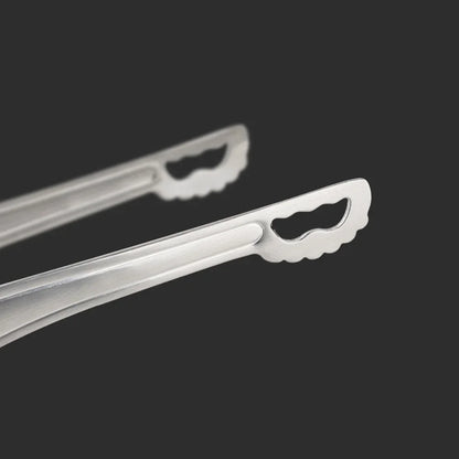 NOBANA Camping Clip Stainless Steel Kitchen Beef Food Tongs Ultralight Heat-Resistant Reusable Camping Cookware for BBQ Picnic