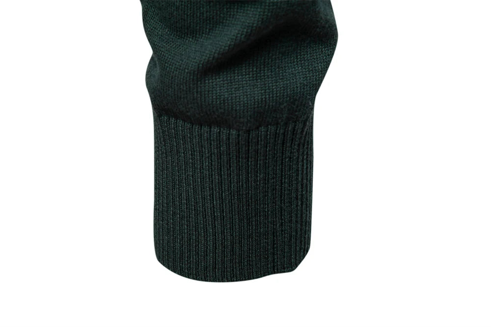 AIOPESON Mens Mock Neck Cotton Pullover Knit Sweaters Casual Business Strip Ribbed Turtleneck Sweaters for Men