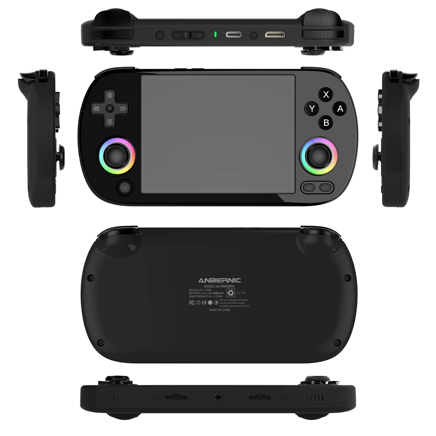 Anbernic RG40XX H Retro Handheld Game Console 4.0" IPS Screen Linux 64-bit RGB Joystick 3200mAh Video Games Player WIFI HDMI Out