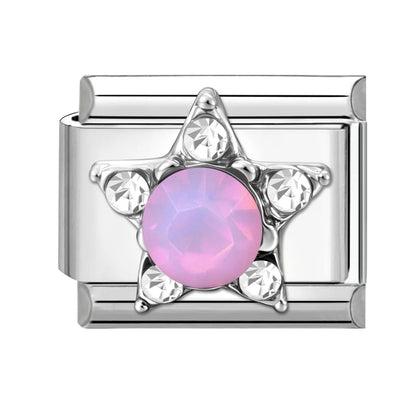 Wholeasle Shiny Zircon Shell Love Heart Devil Eyes Italian Charm Links Fit 9mm Stainless Steel Bracelet Women Jewelry DIY Making