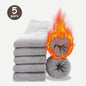 3/5 Pairs Men's Warm Socks, Thick Towel Mid-Calf Socks, Anti-Cold Snow Boots Socks Elastic Solid Color