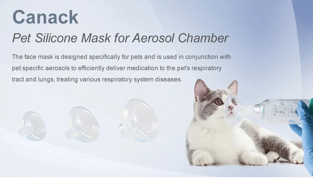 Silicone Mask Suitable For Pet Aerosol Chamber Medical Grade Silicon Soft And Non Hair Sticking For Cat Dogs Veterinary Supplies
