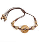 Handmade Glazed Ceramic Peace Buckle Bracelet Adjustable Vintage Boho Jewelry – S02-013
