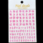 3D Glittery Gothic Letter Design Nail Art Stickers Uppercase Alphabet Letters Artistic Designs DIY Nail Art Decals Decoration #1