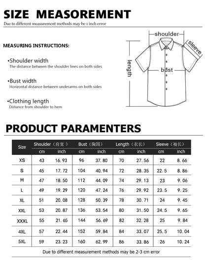 Men's Summer Street Style Short Sleeved Shirt Paired With 3D Printed Linen Cardigan, Fashionable Stand Up Collar Breathable Top