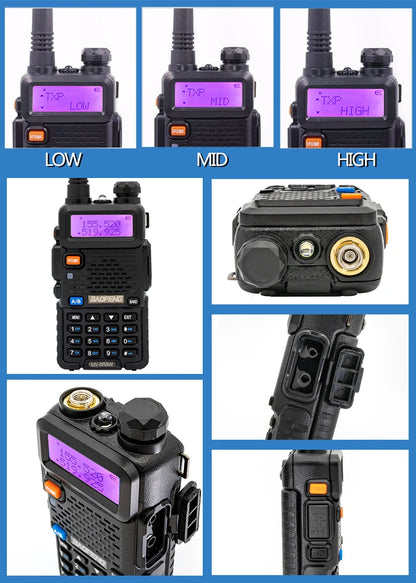 1/2PCS Baofeng UV 5R 5W 8W Walkie Talkie Portable Ham CB Radio Dual Band VHF UHF FM Transceiver Two Way Radio UV82 S9 K5 Plus