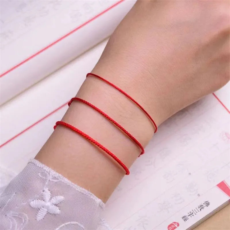 Handmade Red Lucky Knot Bracelet Rope Lucky Bangle Women Lovers' DIY Best Friends Lucky Bracelet Size Adjust Drop Shipping