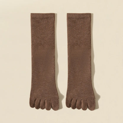 Wool Warm Five-finger Socks Comfortable Business Men's Toe Socks Sports Breathable Sweat Deodorant Solid Color Sock Male