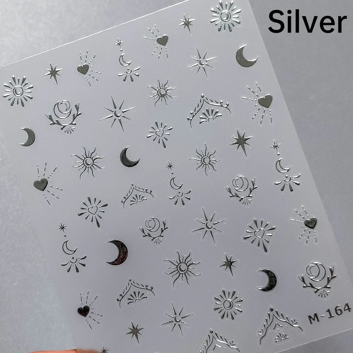 1pcs 5D Star Moon Nail Stickers Kawaii Pink Retro Bronzing Nail Art Sticker Decorations Decals DIY Adhesive Slider Accessories