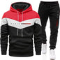 Paris Fashion Men's Hoodies Set Daily Casual Sports Hooded Sweatshirt and Jogger Pants Male Urban Trend Warm Pullover Tracksuit