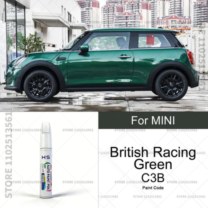 For MINI Black Pepper White lsland Blue Red Gold Green Grey Car Paint Repair Pen Touch Up Scratch Remover DIY Auto Accessories