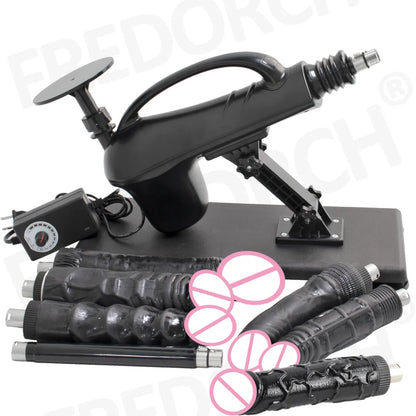 FREDORCH Sex Machines More Attachment Masturbating Pumping Sex Gun Adjustable with Dildo Couples Sex Toy Love Machine for Couple