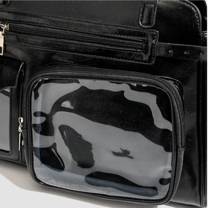 Japanese Itabag With Transparent Display Multi-pocket Shoulder Bag Fashion Tote Bag Jk Uniform Handbag Y2k Style Crossbody Bag