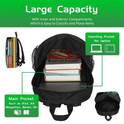 16 Inch Angry Geometry Dash Backpack Boys Girls Bookbag Cartoon Game Kids Kindergarten School Bags Toddler Childcare Backpack