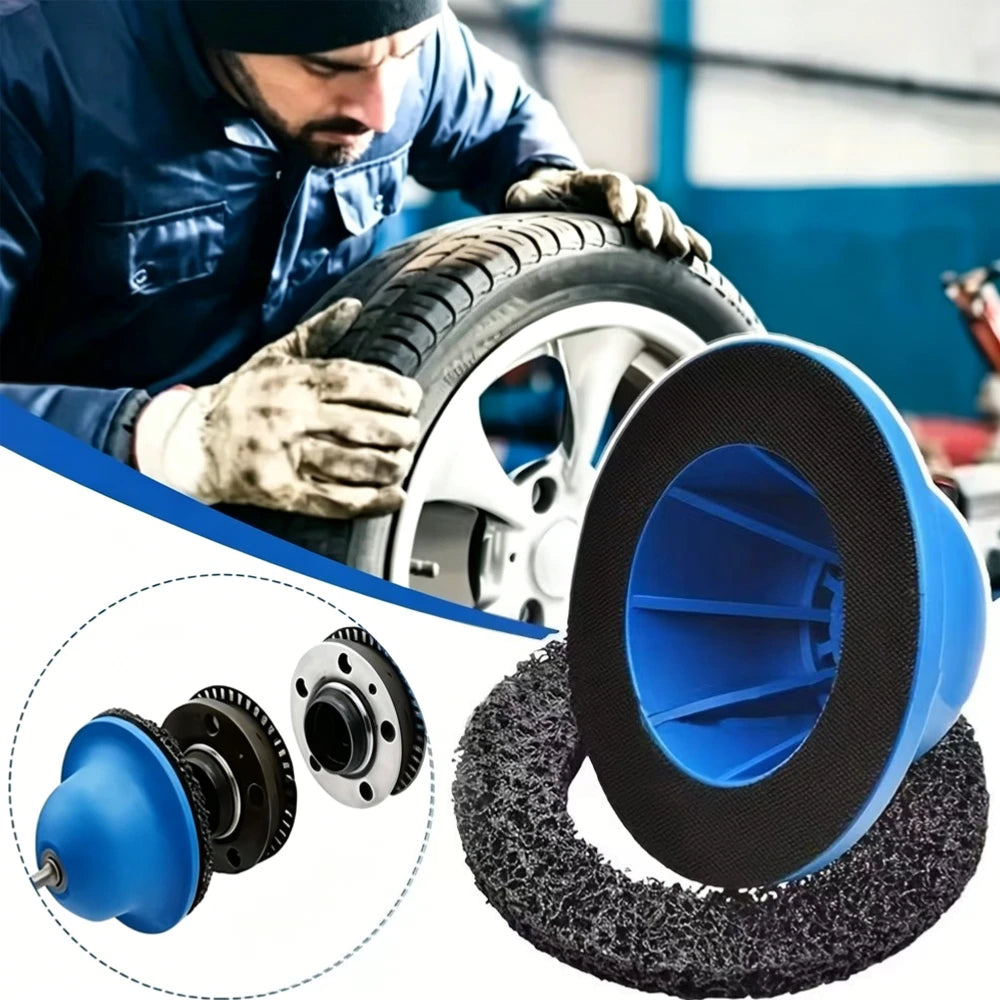 Vehicle Wheel Hub Grinding Machine Set 150mm for 1/2 Inch Rod Rust Removal Paint Polishing Wheel Brake Disc Cleaning Tool