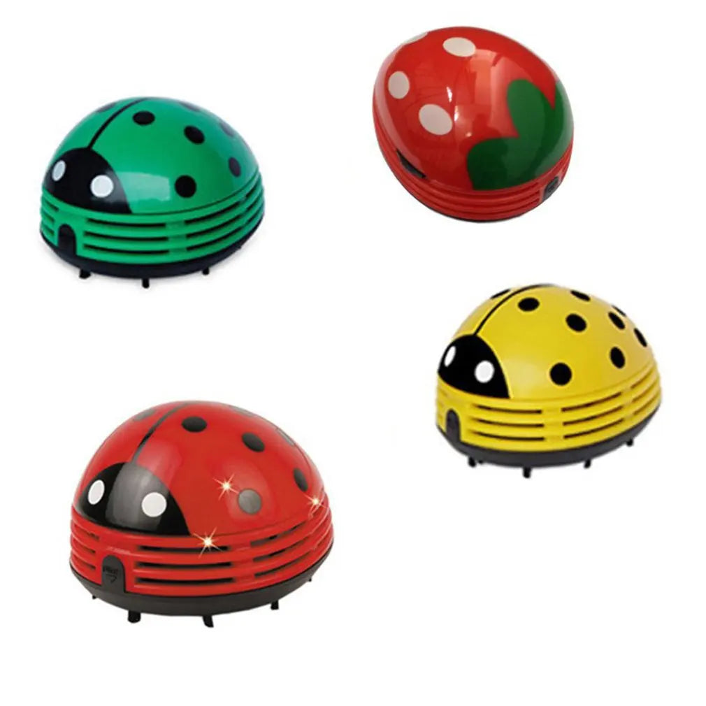 Hot Mini Cute Ladybug Vacuum Cleaner Dust Collector for Home Office Table Cleaning Brush Keyboard Desktop Cleaner Dropshipping