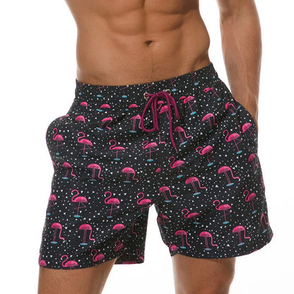 3D Print Flamingo Sports Quick-dry Breathable Men Women Pants Outdoor Casual Vacation Beach Hawaiian Sea Surfing Shorts Summer