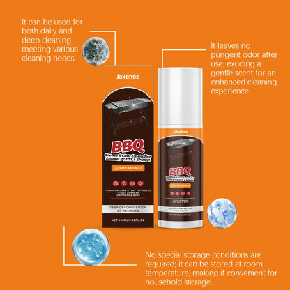 Grill Cleaner Spray for BBQ Oven Stove Grease Remover Heavy Duty Degreaser Baked On Grease Burnt On Food Outdoor Indoor 100ml