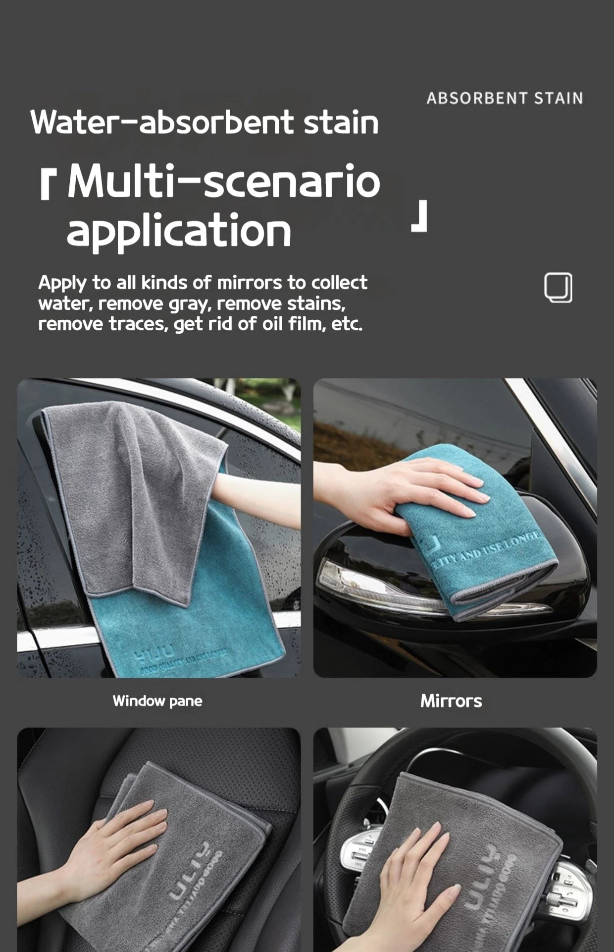 Microfiber Car Wash Towel 75X35cm Lint-Free Car Cleaning Towels Ultra-Soft Drying Cloth Car Detailing Washing Tools