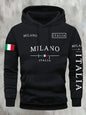 ITALIA MILANO Men Women Hoodie Outdoor Street Casual Sports Vacation Trend Spring Autumn Winter Couple Sweatshirt Top Clothing