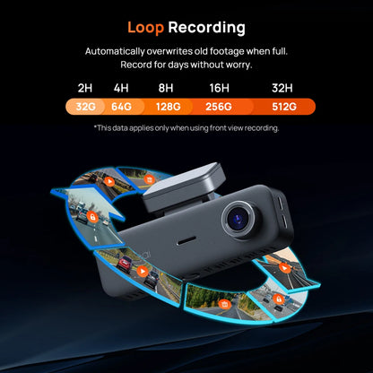 70mai 4K T800E 3-Channel Dash Cam Front Rear Interior 3-in-1 Voice Control 24H Parking Supercapacitor GPS 4K Car DVR 70mai T800E