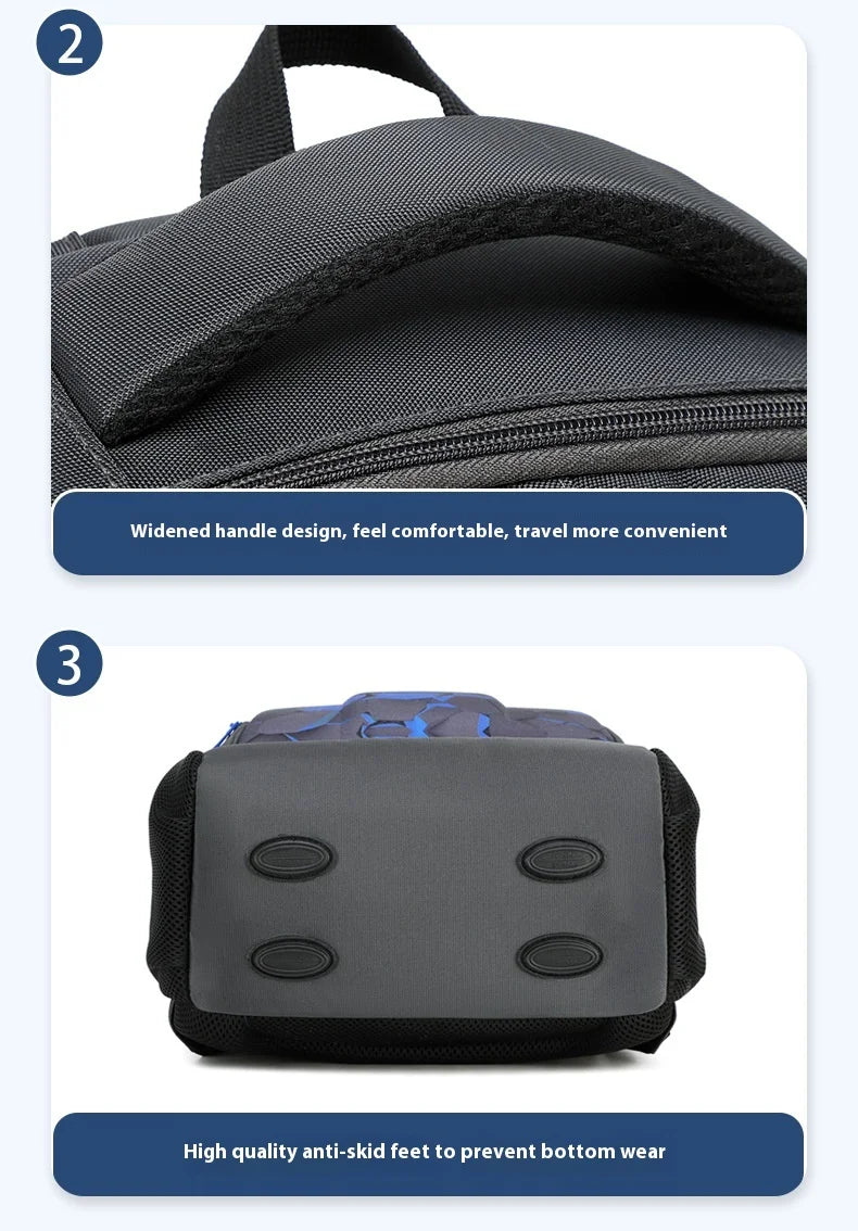 Boys Black Football Backpacks Hard Shell Orthopedic Middle School Student Book Bags USB Charge Multifunctional Bagpack