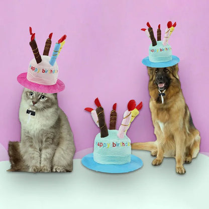 Pet Dog Hat for Birthday Party Adjustable Dog Hats Cats Dog Costumes Puppy Grooming Dress Up Hat Pet Supplies