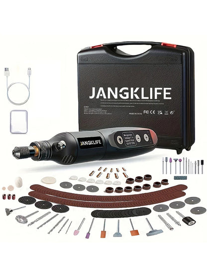 JANGKLIFE USB Cordless Rotary Tool Kit Woodworking Engraving Pen DIY For Jewelry Metal Glass Mini Wireless Drill