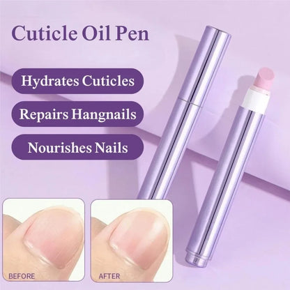 5PCS 3-in-1 Cuticle Oil Pen DeadSkin Remover Cuticle Pusher Grinding Pen With Ceramic Tip Cuticle Remover Pen Nail Care Tool