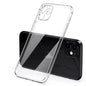 Luxury Plating Square Frame Silicone Transparent Case on For iPhone 11 12 13 14 15 Pro Max X XR XS Max 7 Plus Clear Back Cover