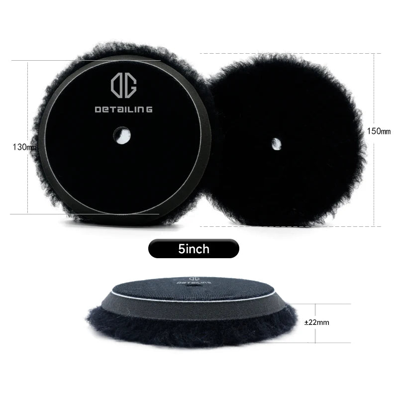 DETAILING 3"/5"/6" Wool Felt Polishing Pad Wool Wheel Buffer Auto Paint Care Buffing Pads for Car Polisher Remove Scratches