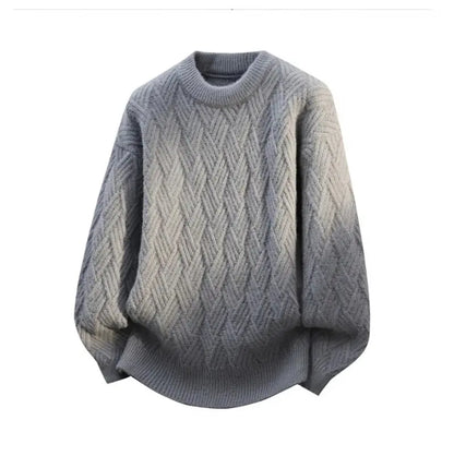 Warm Knitted Pullover 2025 New Winter Men's O-neck Casual Sweater High-quality Men's Pullover Clothing Size 4XL