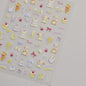 Collage Text English Letter Musical Note Star Graffiti Colorful 5D Love Heart Bowknot Nail Art Sticker Adhesive Manicure Decals