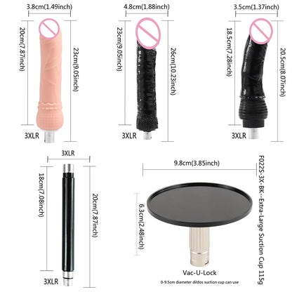FREDORCH Sex Machines More Attachment Masturbating Pumping Sex Gun Adjustable with Dildo Couples Sex Toy Love Machine for Couple