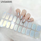 20/22Tips UV Semi cured Gel Nail Stickers Waterproof Long Lasting Full Gel Nail Wraps Press On Nail Decal DIY Manicure