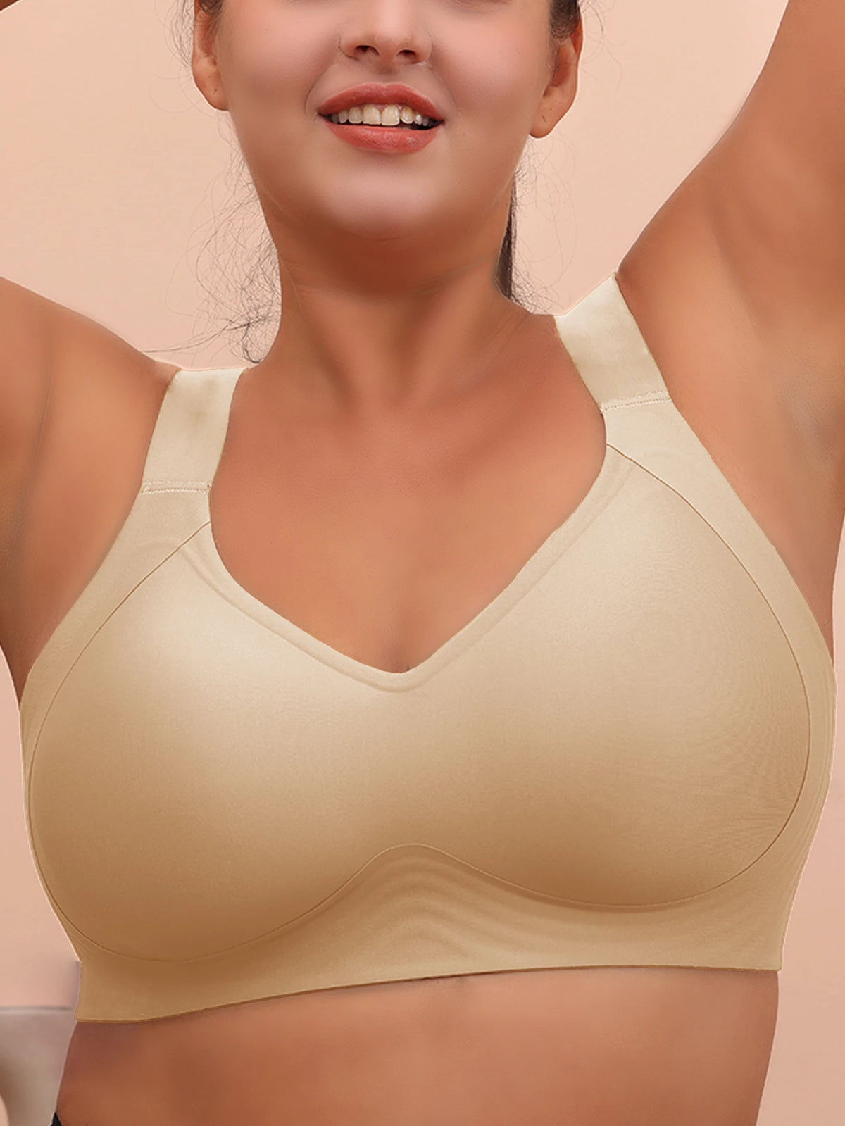 Big breasted sleeping bra for women 6XL without steel rims gathered without scars plus size vest yoga exercise anti sagging bra