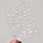 5D Black White Lace Atripe Nail Art Sticker High Quality Pearl Crystal Diamond Sticker Decorative For Nails DIY Manicure Design