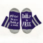 New High Quality Print Letter  is Free Funny Men Socks Striped Women Novelty Chaussettes Femme Spring Streetwear Cotton Sokken
