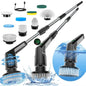 Electric Spin Scrubber 9 in 1 Cordless Cleaning Brush Telescopic Handle LED Display Wireless Bathroom Kitchen Floor Tile Cleaner