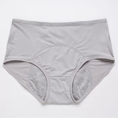 2pcs Women's Physiological Briefs Girl Menstrual Panties Ladies Period Leak Proof Panty Mid Waist Ice Silk Underwear