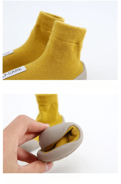Aikidsay Baby First Socks Shoes Toddler Walker Infant Boys Girls Rubber Soft Sole Floor Barefoot Baby Casual Shoes Knit Booties