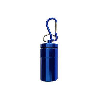 1Pcs Windproof Cigarettes Ashtray with Keychain Ash Tray Outdoor Portable Pocket Ashtray with Lid Aluminum Storage Tube Holder