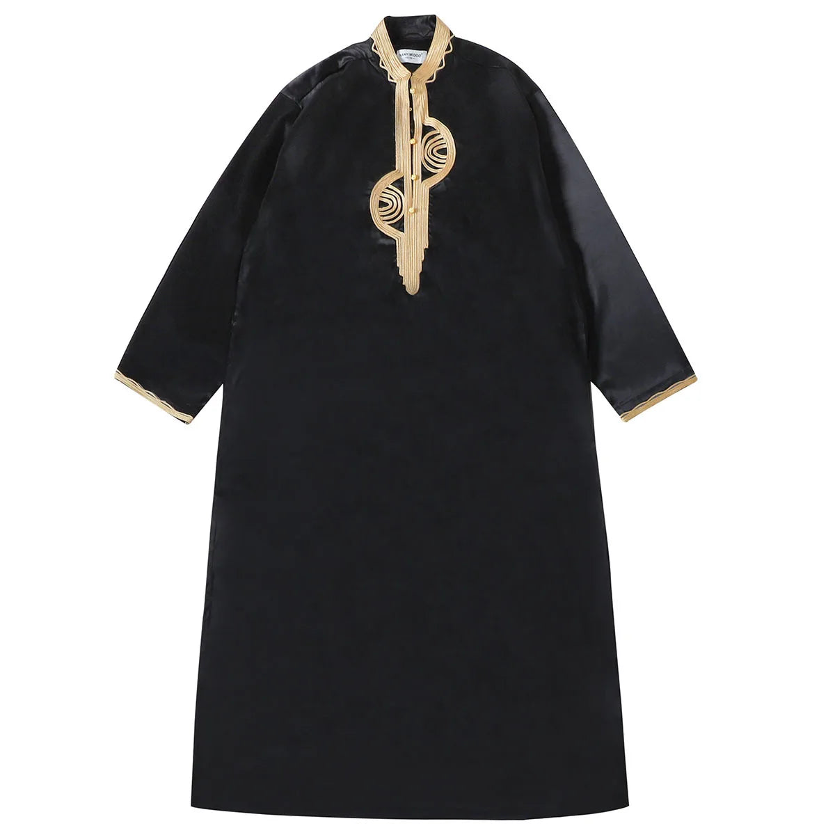 Muslim Men Clothing Kaftan Robes Long Sleeves Stand Collar Eid Thobe Kurta Arab Turkish Dress Dubai Islam Habit Ethnic Leisure