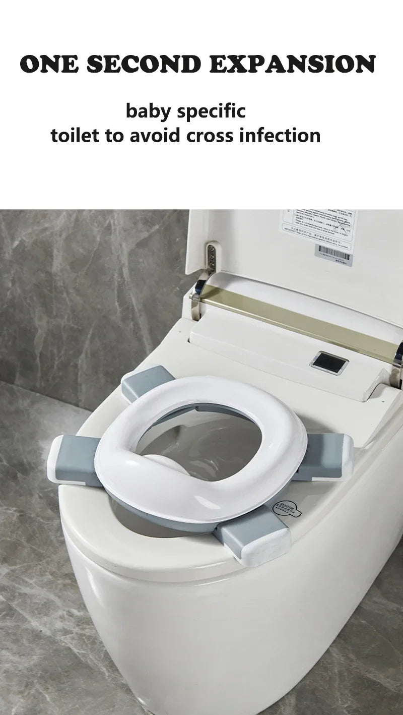 New 3-in-1 Travel Potty Portable Kids Potty Folding Safe Silicone Baby Potty Training Seat  Family Outdoor Kids Toilet Seat