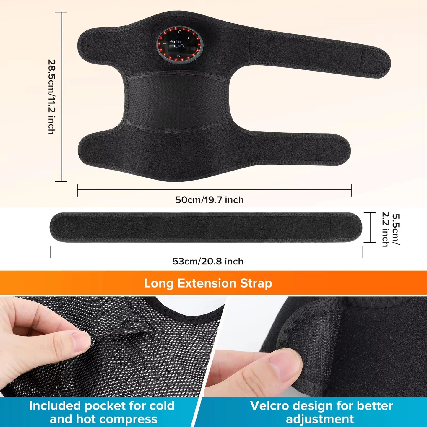 Electric Shoulder Heating Pad 3-Speed Vibration Muscle Relax Belt Thermal Massager Shoulder Neck Health Care Support Brace